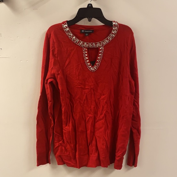 Inc Embellished Keyhole Sweater, Created for Macys - Picture 3 of 7